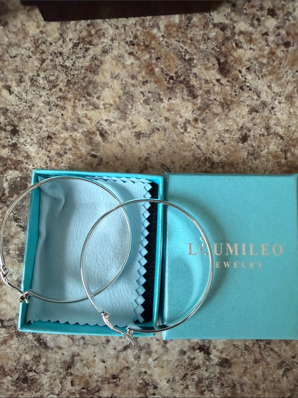 Sliver hoop earrings size 40mm